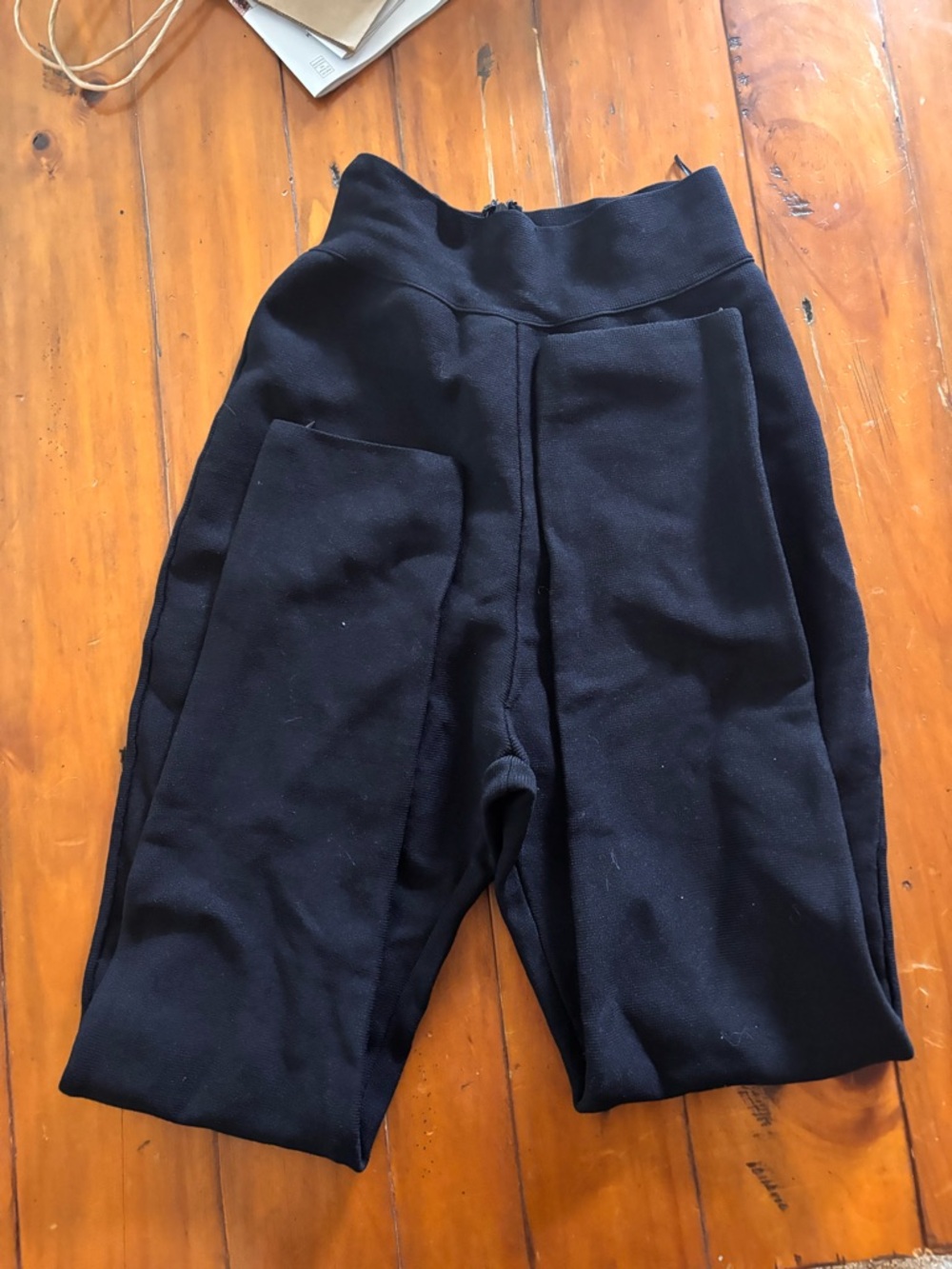 JLUXLABEL Black High-Waist Pull-On Leggings with Panel Detail